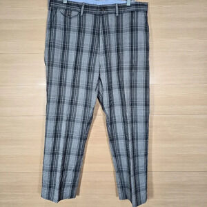 Polo Golf by Ralph Lauren Trousers Plaid Pants Golf Grey black Wool Blend 35‎
